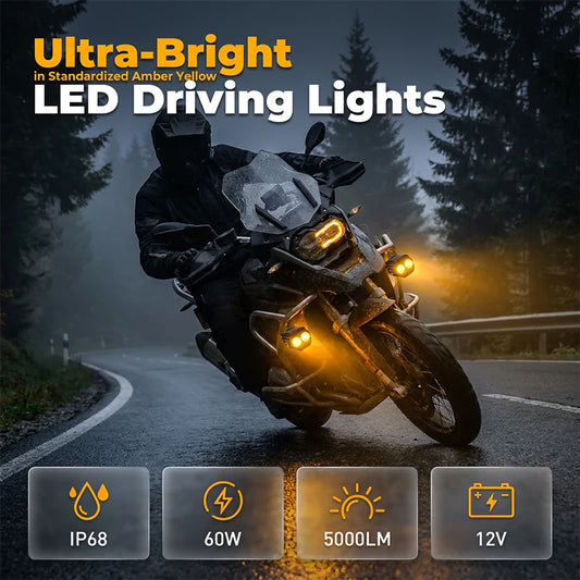 💡 Dvojfarebný LED reflektor na motocykel