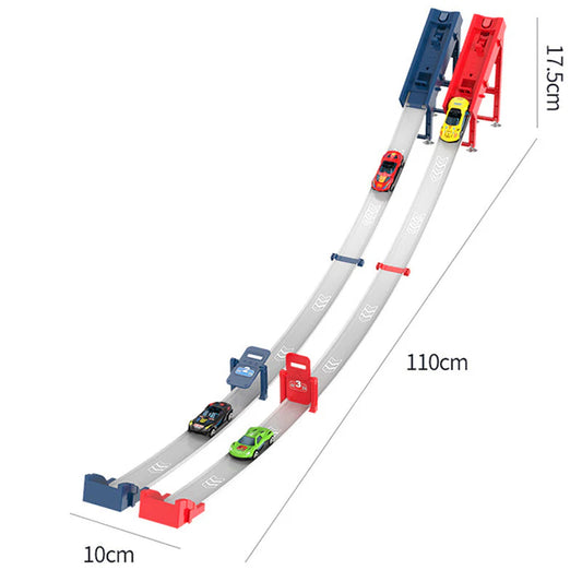 🚗 Detská súprava s dvojitým odpaľovačom – Bez batérií, s priateľskou súťažou!