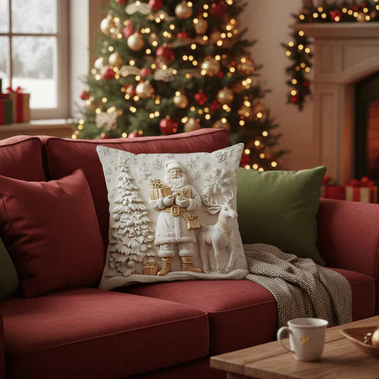【🎄 Naplňte svoj domov vianočnou mágiou】Elegantné slávnostné obliečky na vankúše