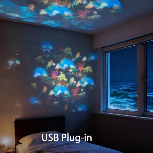 🌊✨ Projekčné laserové osvetlenie oceánu – relax a pohoda doma!