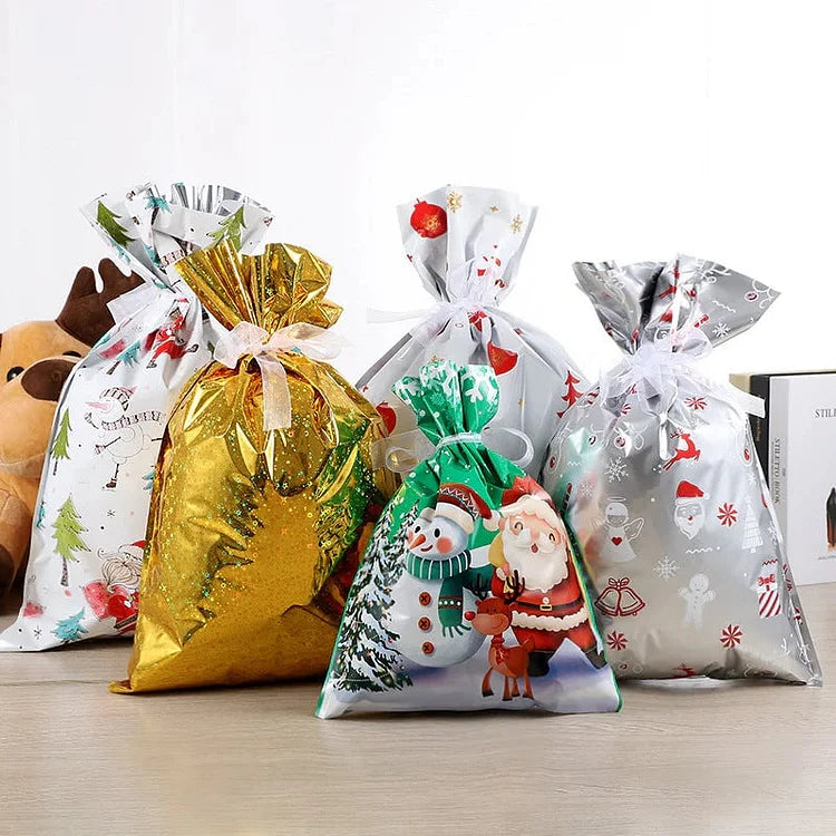 Vianočné darčekové tašky so sťahovacou šnúrkou MerryPouch