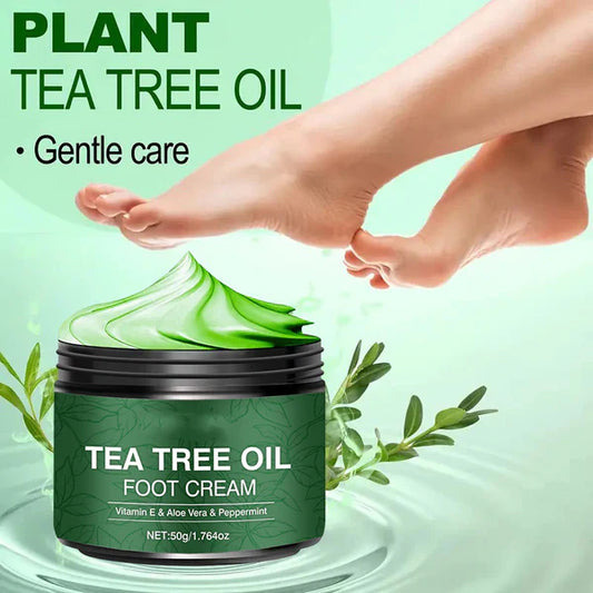 🦶 Upokojujúci krém na nohy s aloe vera a olejom z čajovníka – hydratácia + úľava
