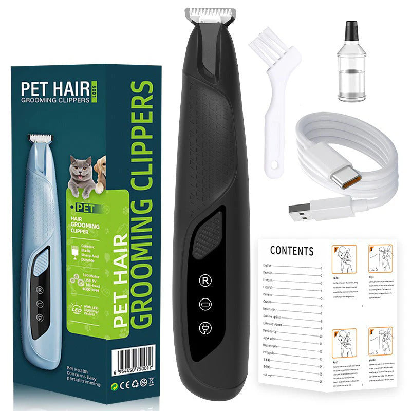 🐾 Presný zastrihávač labiek pre maznáčky– LED svetlo + Bezpečná keramická čepeľ! 🐶