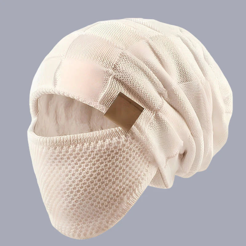 Teplá unisex zimná čiapka s ochranným štítom na tvár