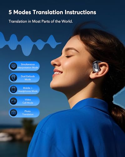 🎧 Bluetooth slúchadlá s prekladom 144 jazykov 2026 – hudba + hovory + AI preklad