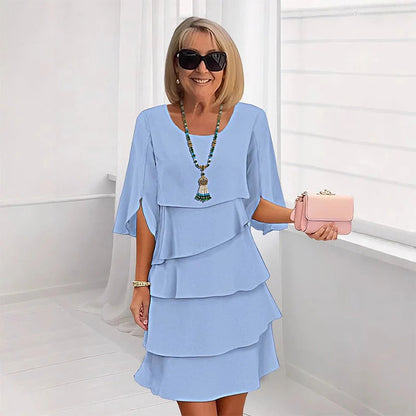 👗 Elegantné šaty s volánmi na rukávoch – Pohodlie & sofistikovaný štýl celý deň! ✨