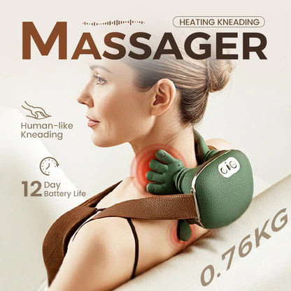 🧘🌟 Masážny Prístroj Na Krk – Relax + Teplota + Prenosnosť! 🔥