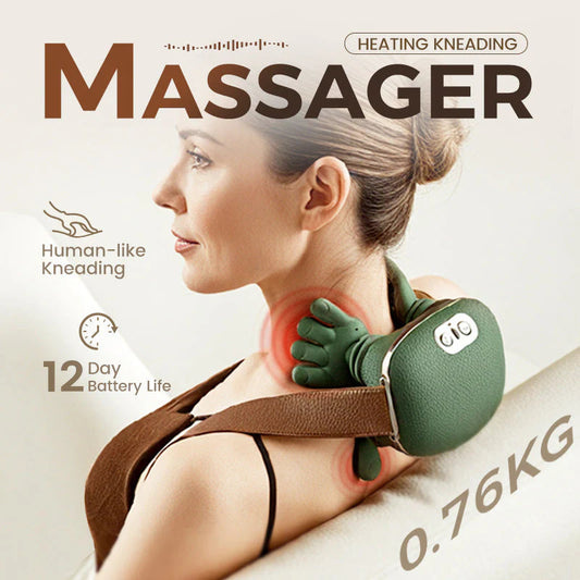 🧘🌟 Masážny Prístroj Na Krk – Relax + Teplota + Prenosnosť! 🔥
