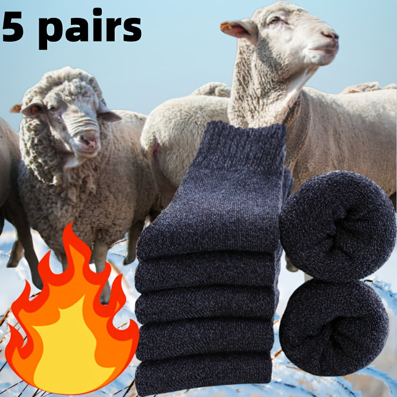【🔥🔥Kúpte 1 kus a získajte 4 zadarmo (5 kusy)】Zahustené flísové bavlnené ponožky do polovice lýtok