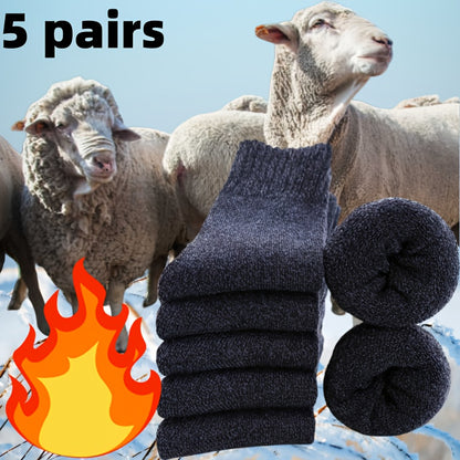 【🔥🔥Kúpte 1 kus a získajte 4 zadarmo (5 kusy)】Zahustené flísové bavlnené ponožky do polovice lýtok