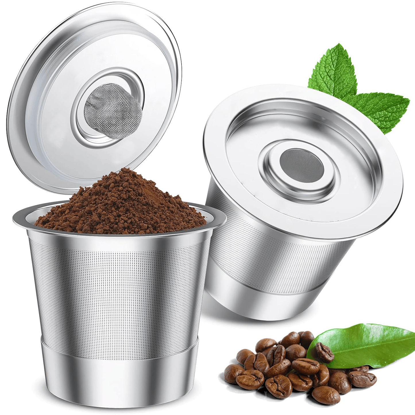 Opakovane použiteľný K-Cup pre Keurig 1.0 z nehrdzavejúcej ocele, doplniteľný K-Cup --⏱️Posledná akcia so Druhý kus len za 10 €