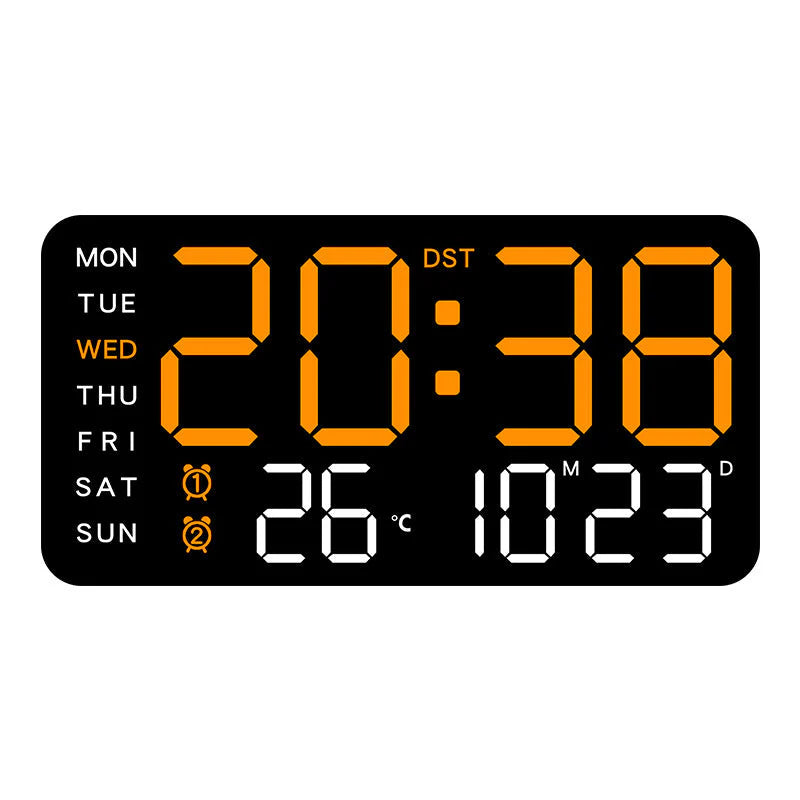 🕒 Veľké LED hodiny všetko v jednom – prehľadne doma teraz! 😍