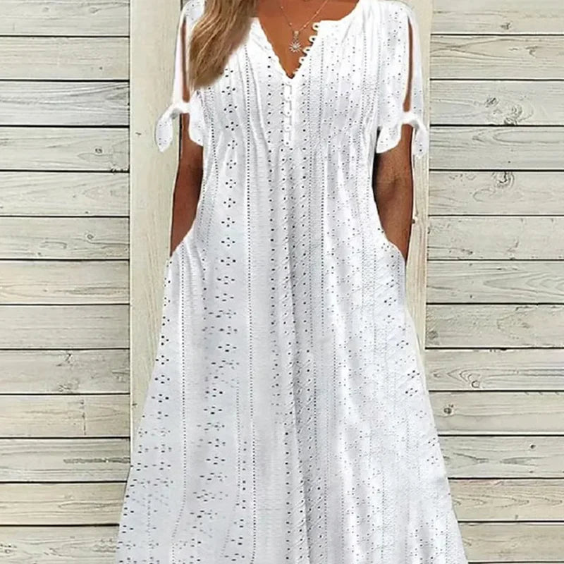 🥰Elegantné dámske šaty s výstrihom do V