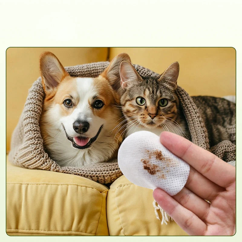 🥳VEĽKÁ AKCIA 2026🥳💞 KUSOV!👵❤️ Prírodné čistiace utierky na báze rastlinných zložiek na oči a uši domácich zvierat