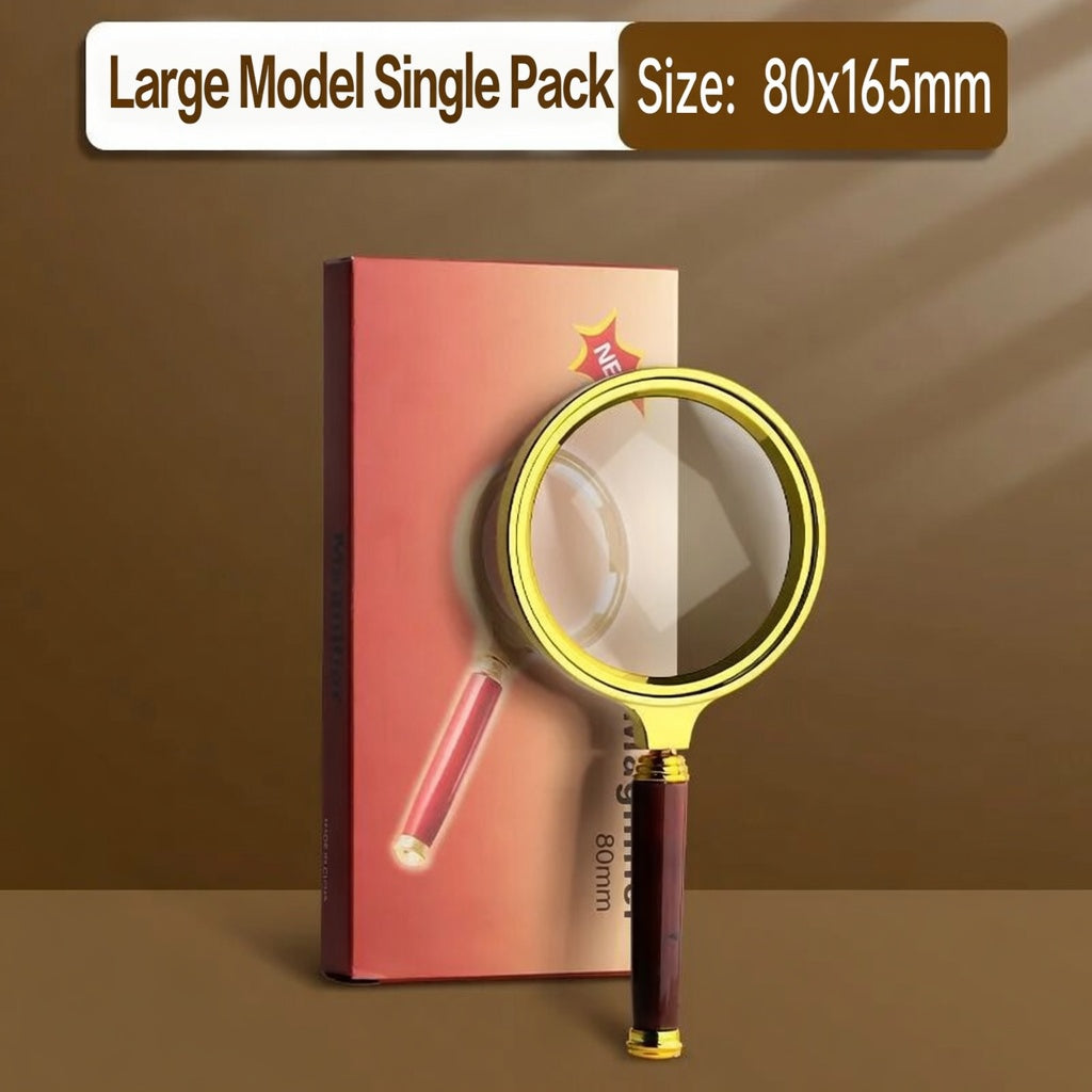 60 mm, 70 mm, 80 mm – prenosná ručná lupa s 10-násobným zväčšením, retro rukoväť, lupa na oči