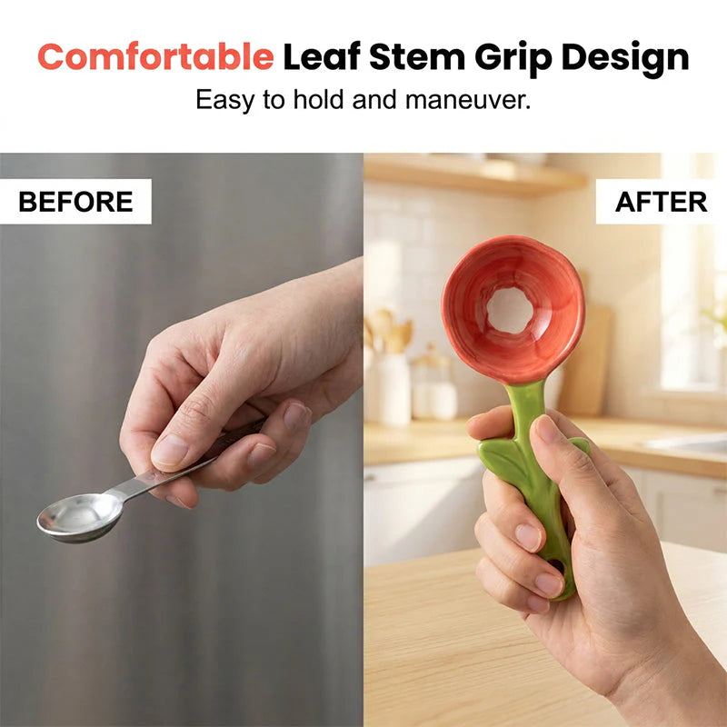 🌷Sada keramických odmeriek s kvetinovým vzorom