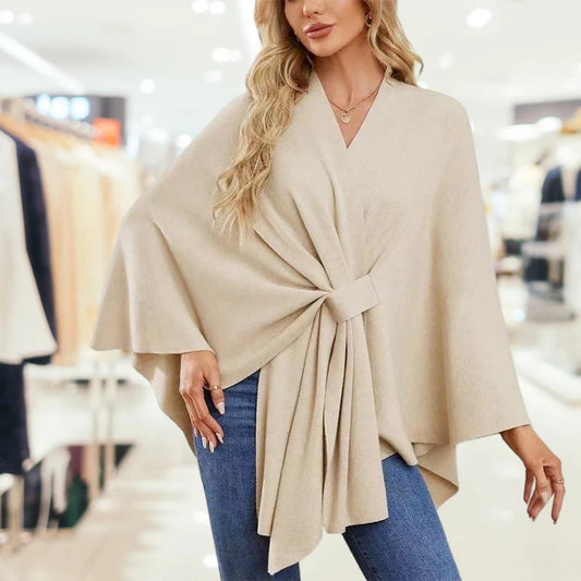 【👗 ❄️ Teplá a všestranná, je to perfektná voľba na chladné zimné dni!】Dámsky šál s krížovým vzorom vpredu
