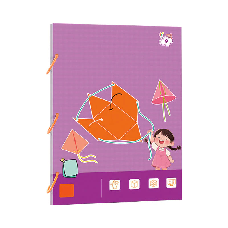 【👶🏻👶🏻Zaujímavá výučba】Učebnica o 3D geometrii s ťahaním šnúrok