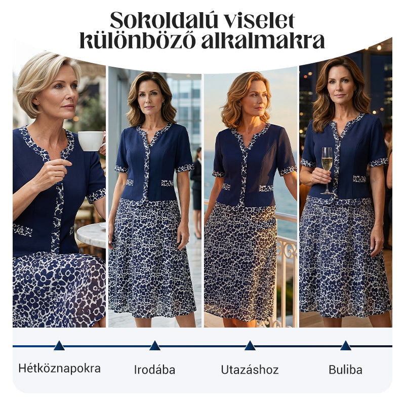 🌸✨ Dvojdielne kvietkové šaty áčkového strihu