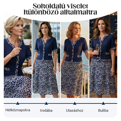 🌸✨ Dvojdielne kvietkové šaty áčkového strihu
