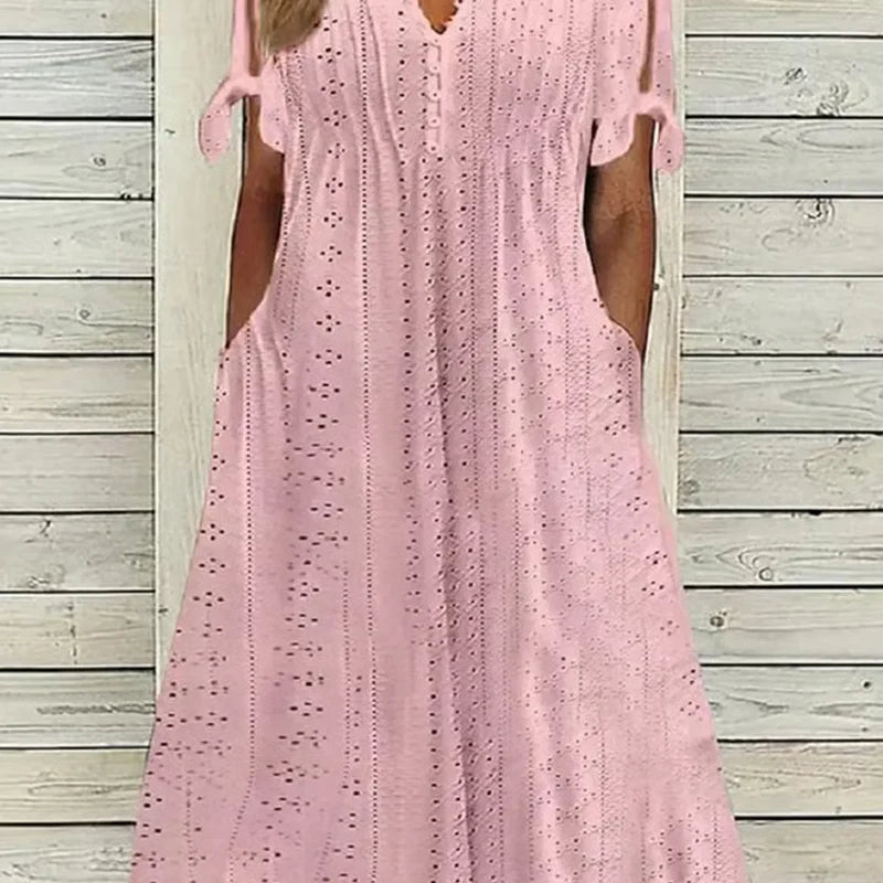 🥰Elegantné dámske šaty s výstrihom do V