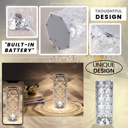 Dotyková lampa Rose Crystal