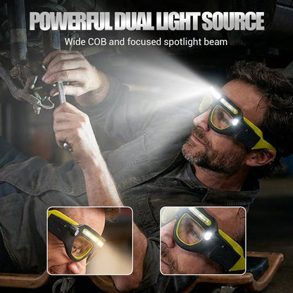 ✨Nabíjateľná LED čelovka na okuliare