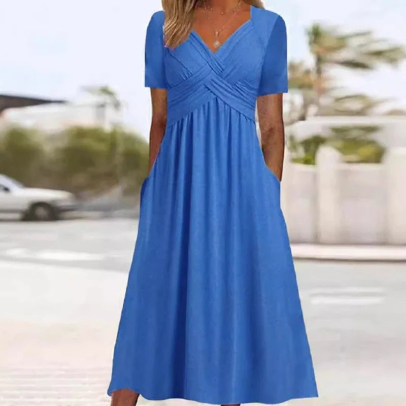 👗 Dlhé šaty s výstrihom do V – štýl a pohodlie! ✨
