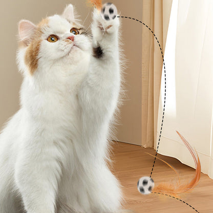 🐱✨ Interaktívna loptička pre mačky s pružinou – zábava bez batérií
