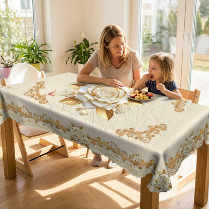 🌟 Luxusný zlatistý obrus – elegantný doplnok na stôl! ✨