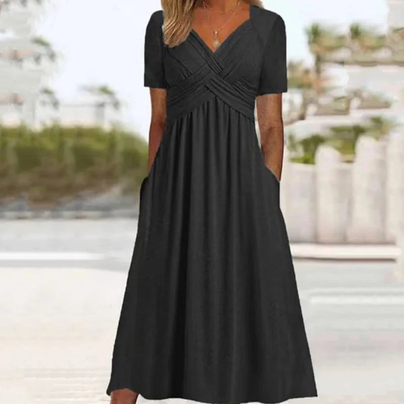 👗 Dlhé šaty s výstrihom do V – štýl a pohodlie! ✨