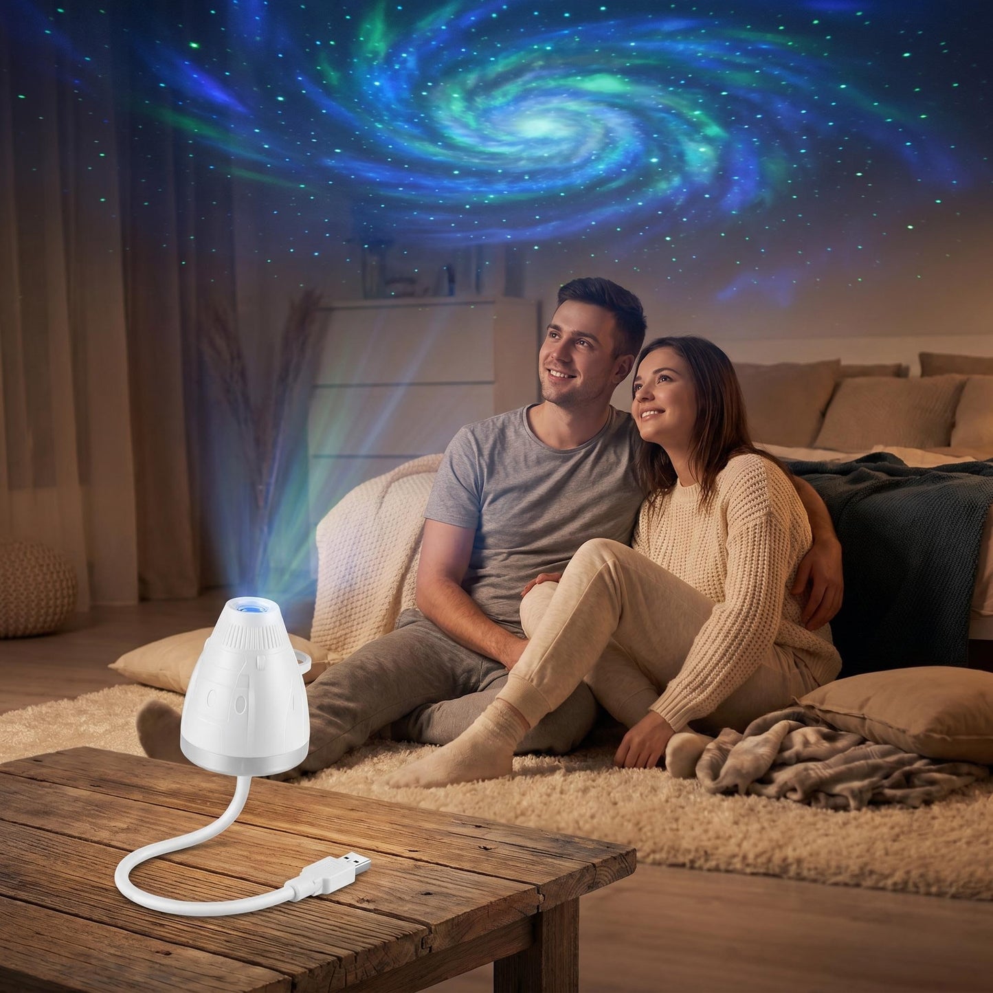 🌌✨ Planetárny projektor s Mliečnou dráhou – relaxačná vesmírna atmosféra doma!