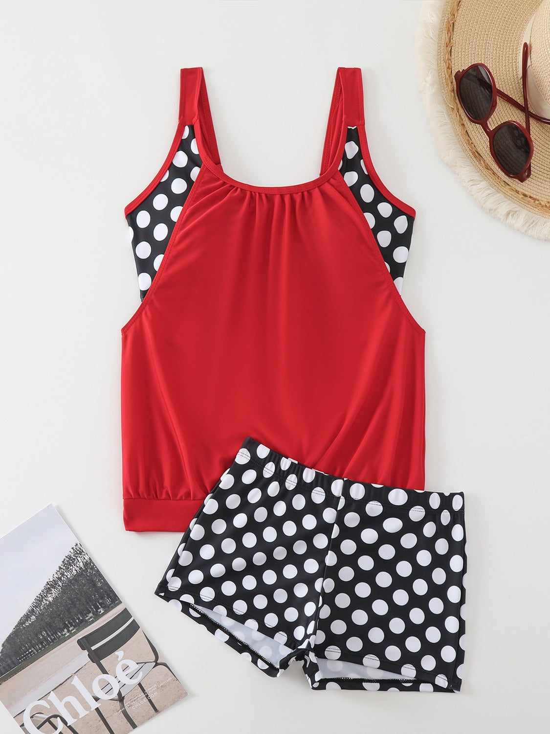 👙 Dvoudielne plavky color-block s bodkami – štýlové & pohodlné 💖