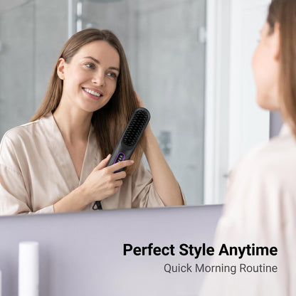 💇 Prenosný bezdrôtový hrebeň na vyrovnávanie vlasov – hladké vlasy za pár sekúnd! ✨