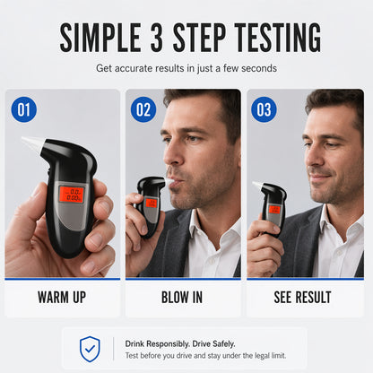 🔋 Prenosný alkohol tester – rýchla kontrola pred jazdou! ✨