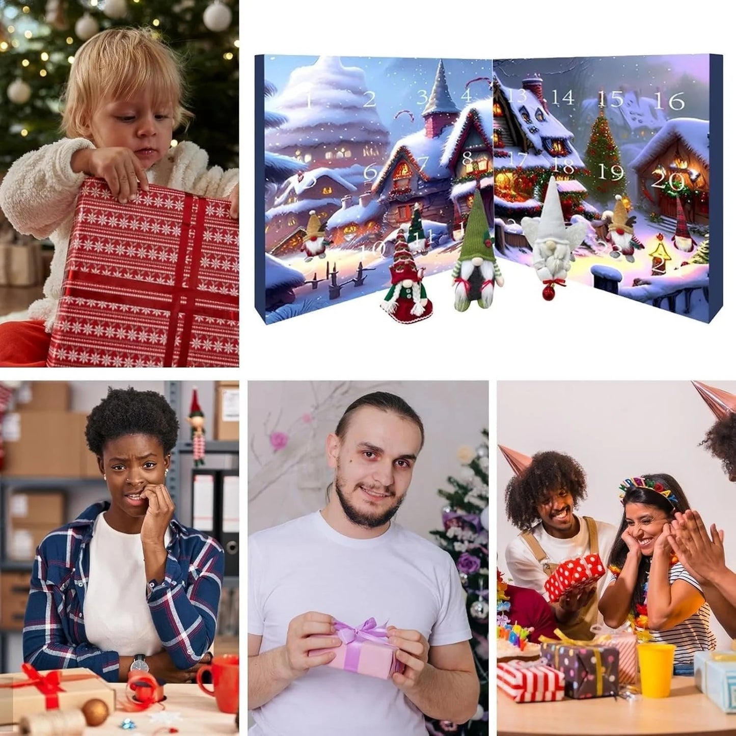 【🎄 Zábava pre celú rodinu】2025 Adventný kalendár s vianočnými škriatkami