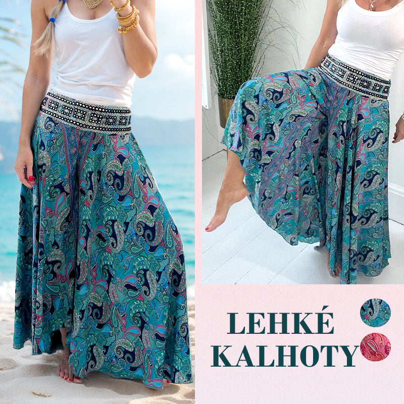👖 Elastické Nohavice s Etnickou Potlačou – Patchwork + Elastický Pás + Všetky Velikosti! ✨