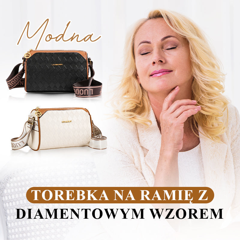 🌟Dámska trojvrstvová kabelka cez rameno s diamantovým vzorom✨