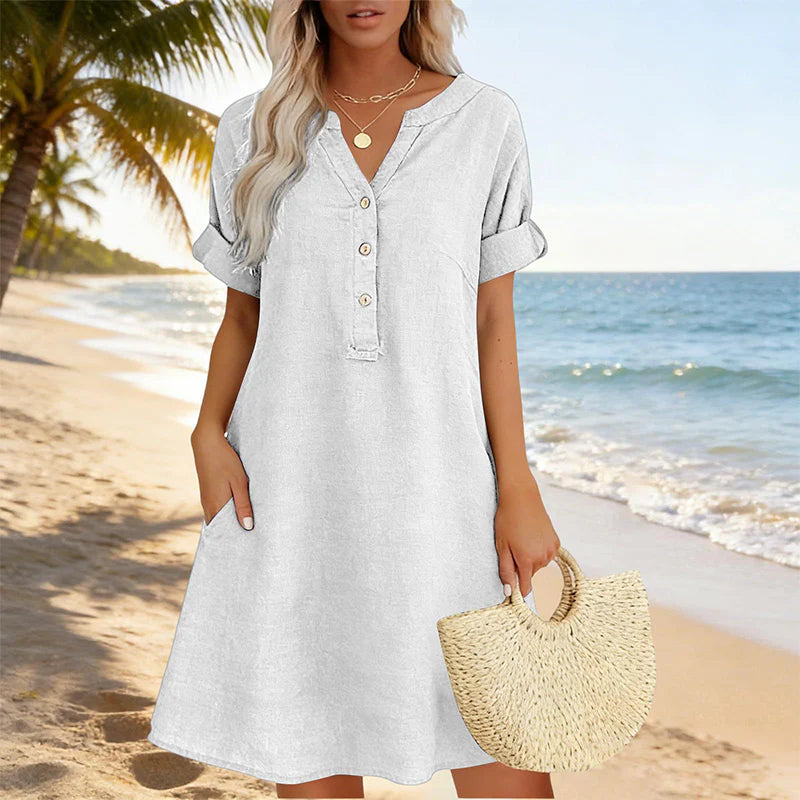 👗 Tunikové šaty s výstrihom do V – voľné a priedušné na leto! ✨