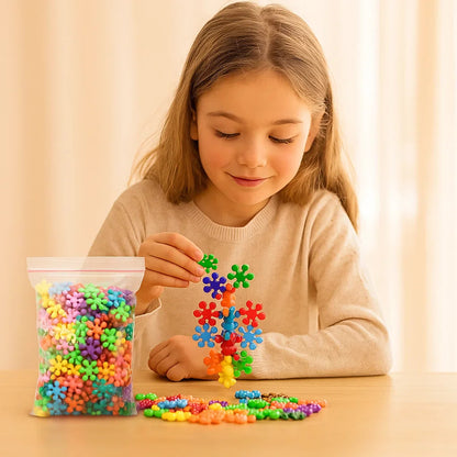 ❄️ 3D Stavebný Blok Snehovej Vločky – Kreativita + Vzdelávanie + Motorické Zručnosti! ✨