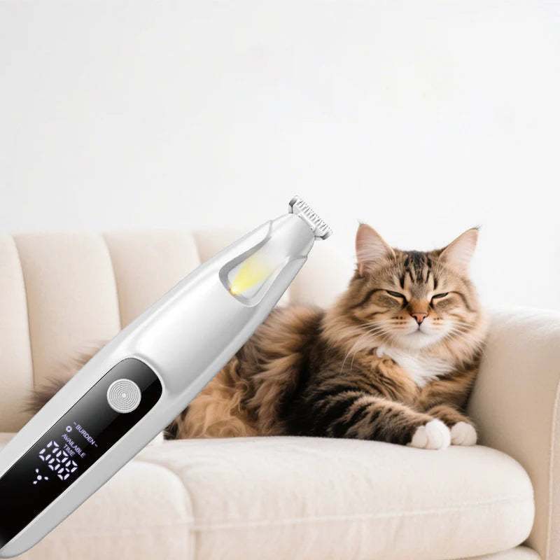 🐾 Presný zastrihávač labiek pre maznáčky– LED svetlo + Bezpečná keramická čepeľ! 🐶