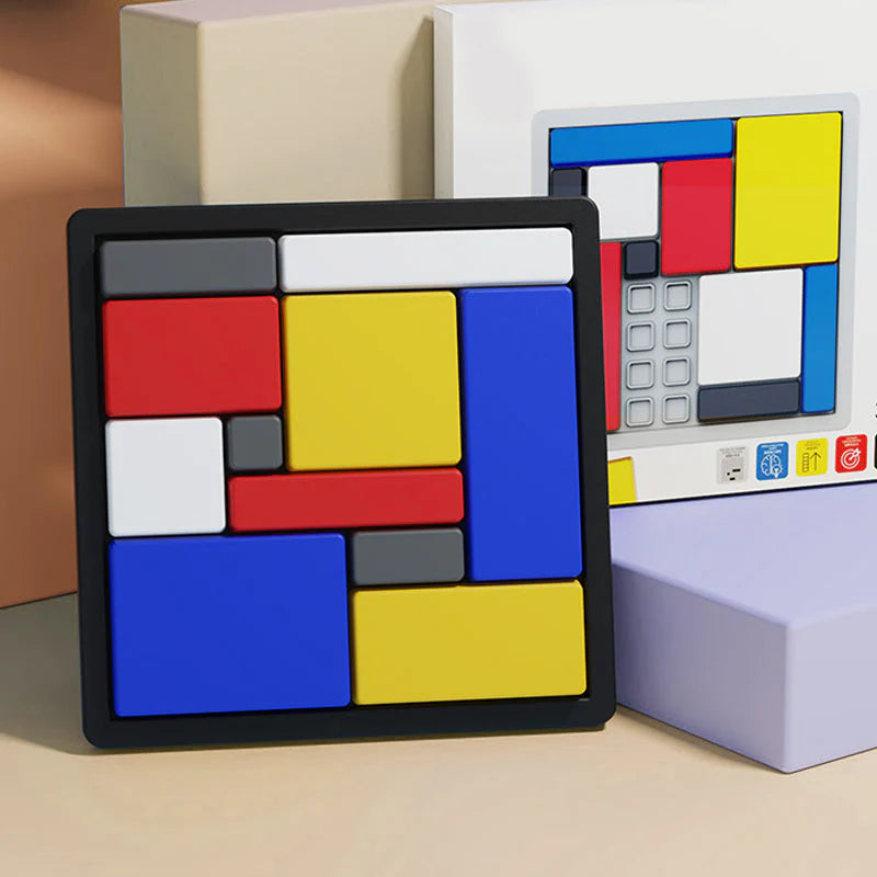 Kreatívna logická hra s geometrickými blokmi