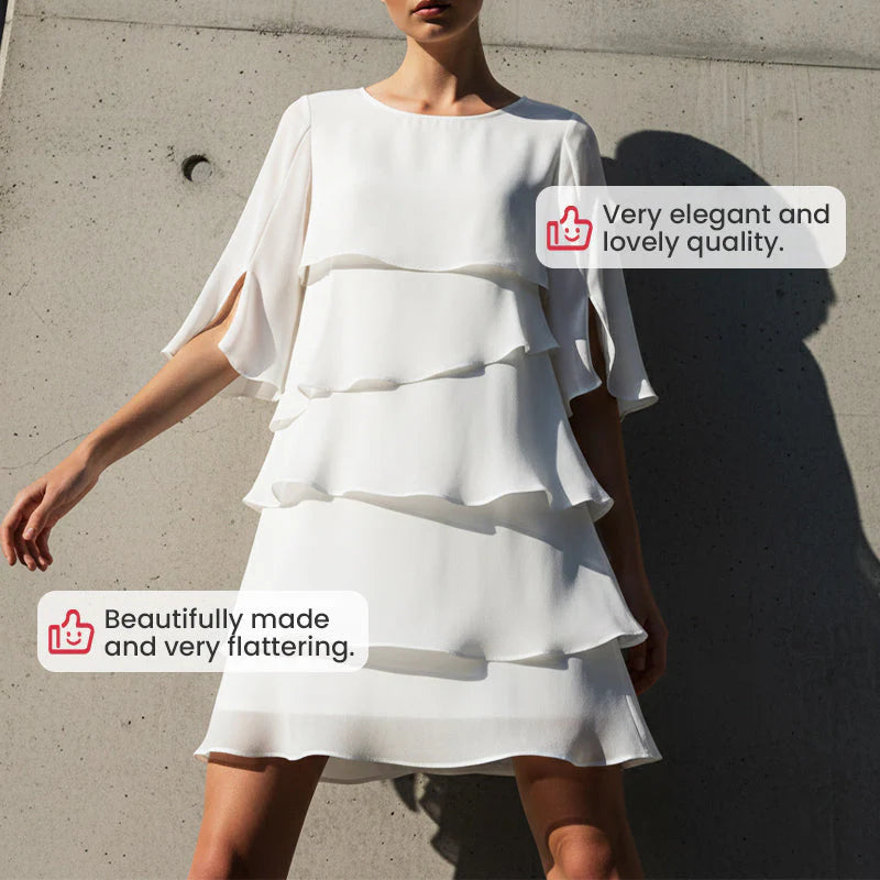 👗 Elegantné šaty s volánmi na rukávoch – Pohodlie & sofistikovaný štýl celý deň! ✨