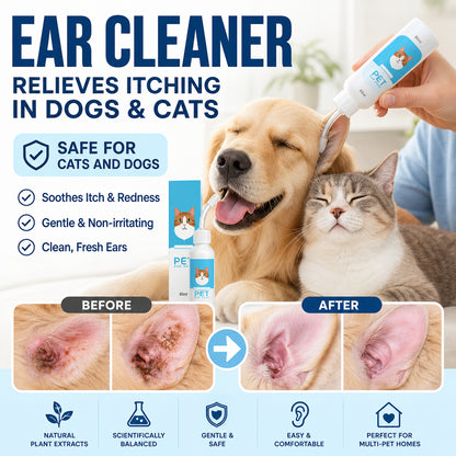 🌿 Čistič uší pre psov a mačky – úľava od svrbenia a zápachu! 🐶🐱