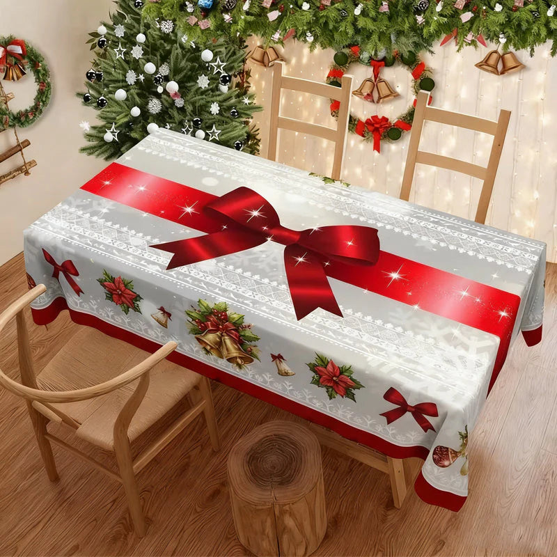 🎅Božični prt – praznični dizajn, trpežen poliester, odporen proti madežem in gubam🎁