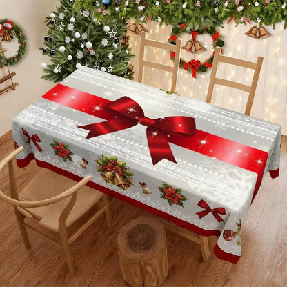 🎅Božični prt – praznični dizajn, trpežen poliester, odporen proti madežem in gubam🎁