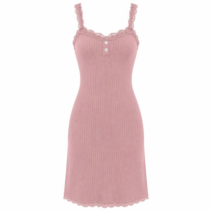 👗 Nočná košeľa bez ramienok s čipkou – pohodlie a elegancia! ✨