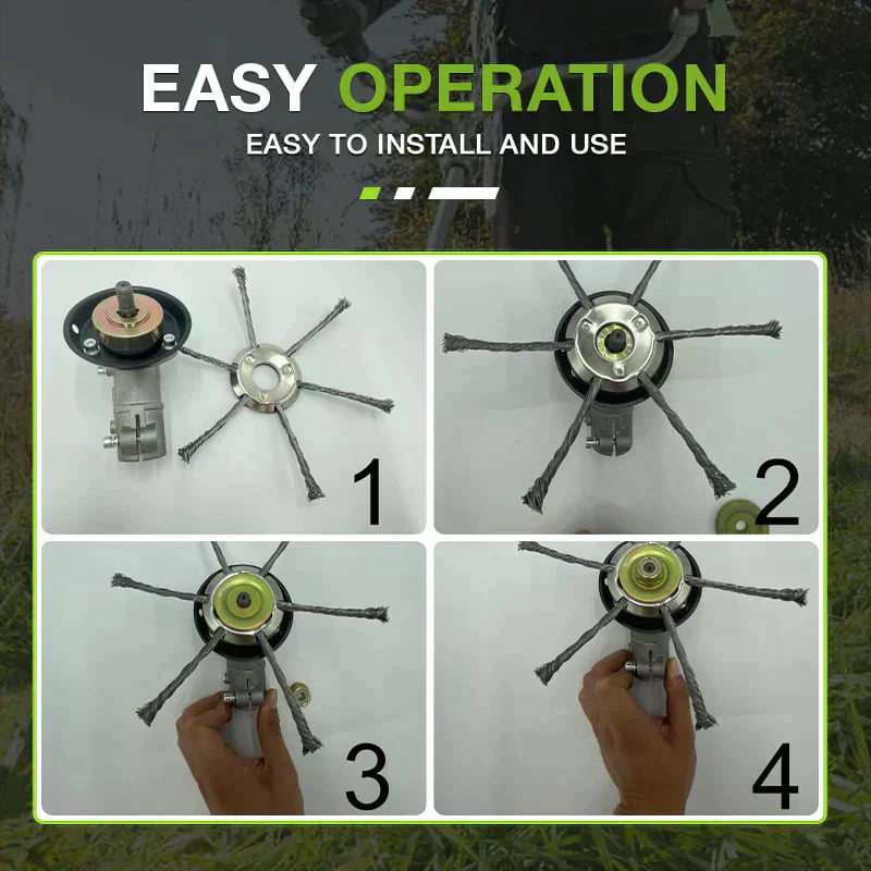 🚀 Vymeniteľná strihacia hlava pre kosačku / vyžínač – oceľová strihacia hlava na kosenie trávy 🌿✂️⚙️