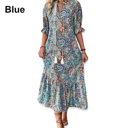 💃Elegantné boho šaty s kvetinovou potlačou