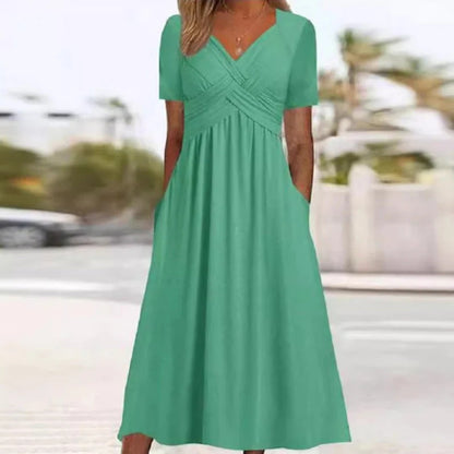👗 Dlhé šaty s výstrihom do V – štýl a pohodlie! ✨